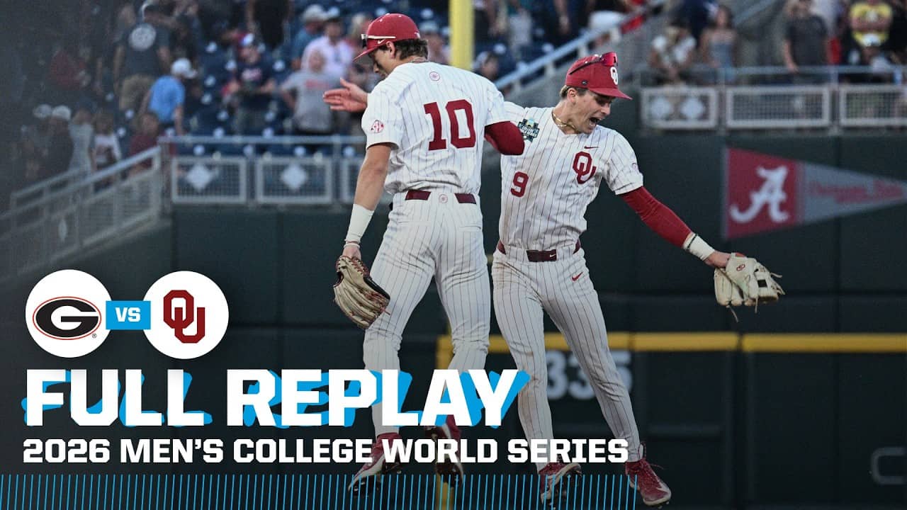 Oklahoma vs. Georgia: 2026 Men's College World Series | FULL REPLAY