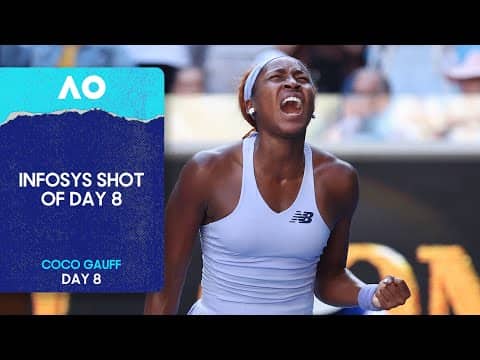 Coco Gauff Hits Passing Shot on the Reverse! | Infosys Shot of Day 8 | Australian Open 2026