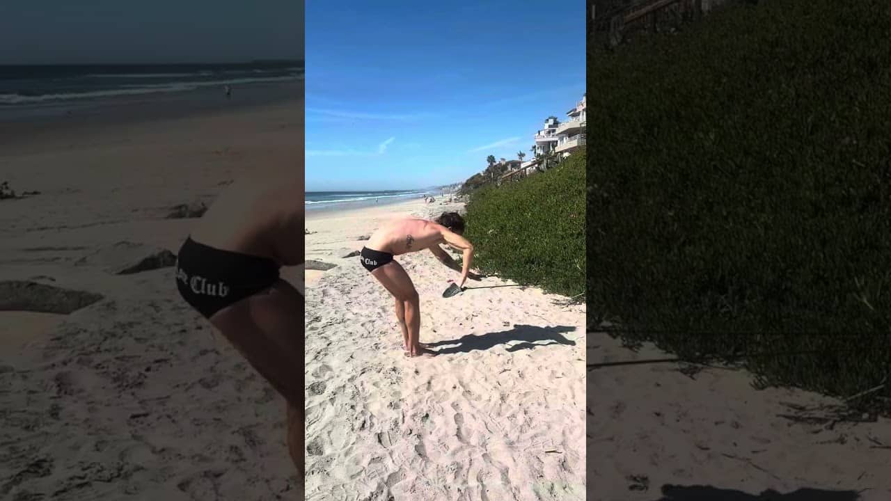 Stretch Cords On The Beach #theraceclub