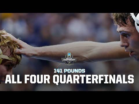 All four 141 lb matches - 2025 NCAA wrestling quarterfinals