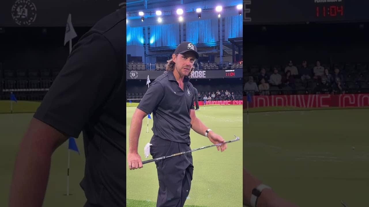 Tommy Fleetwood was showing off the full shot repertoire before his @TGL  match. #TeamTaylorMade