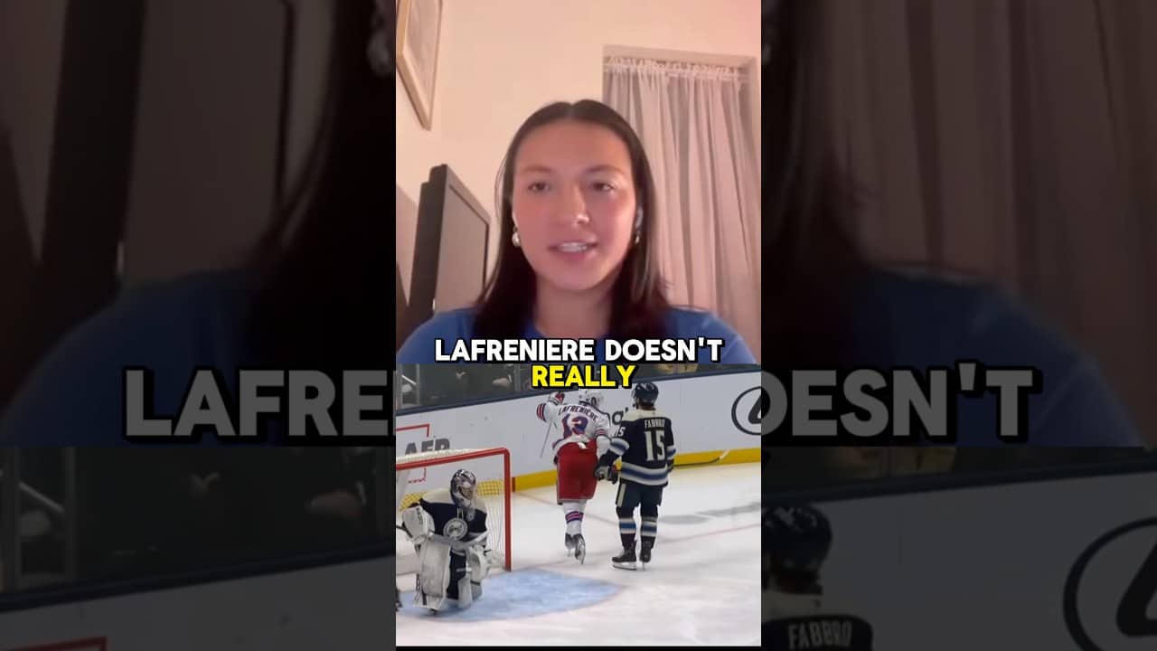 What has gotten into Alexis Lafreniere lately?! 👀 #nyr #nyrangers #newyorkrangers #shorts