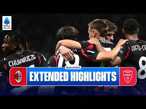AC Milan  vs. Monza: Extended Highlights | Serie A | CBS Sports Golazo