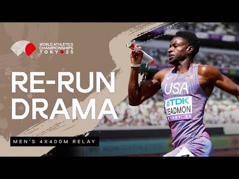 USA qualify for 4x400m final after post crash rerun | World Athletics Championships Tokyo 25
