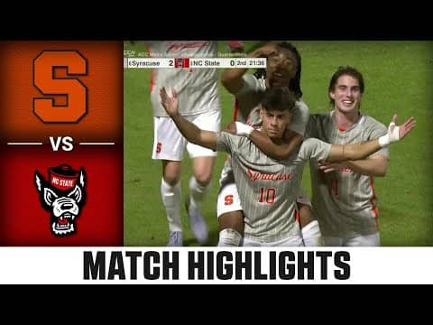 NC State vs. Syracuse Match Highlights |  2025-26 ACC Men’s Soccer