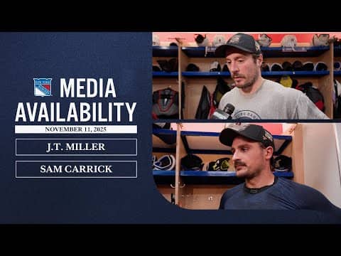 NYR Practice: J.T. Miller & Sam Carrick Media Availability | Nov. 11, 2025