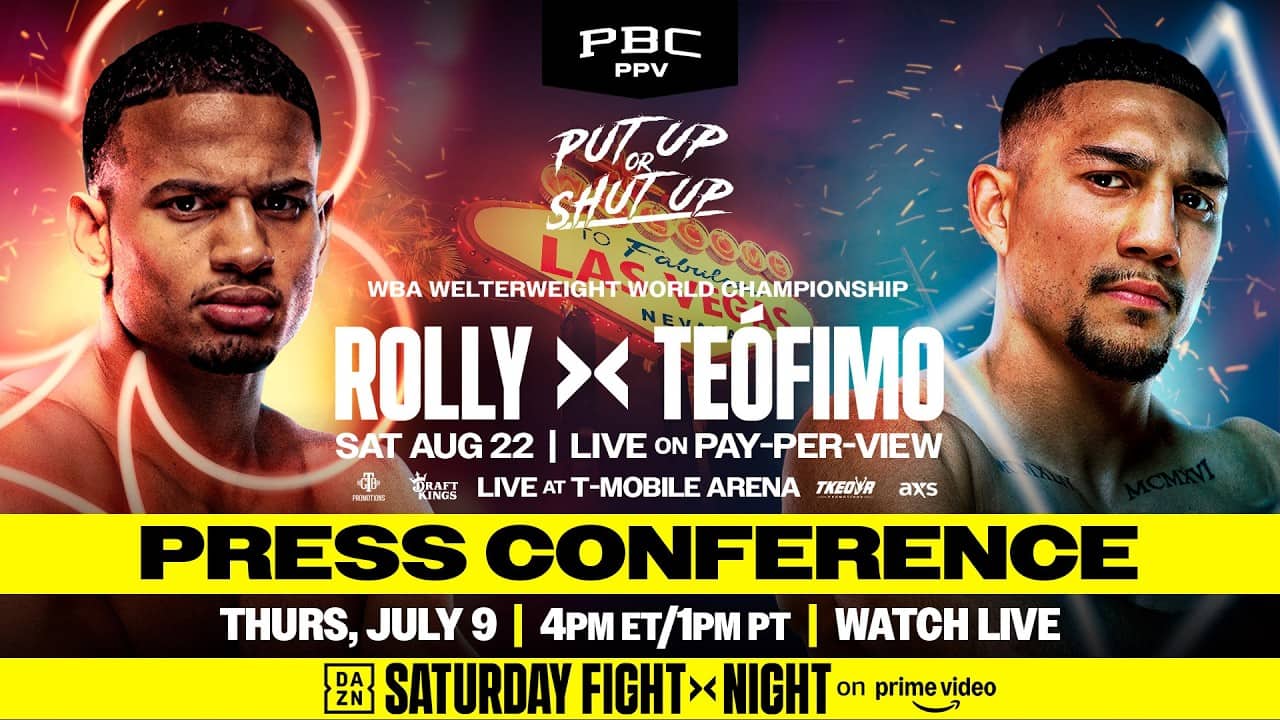 Rolly vs. Teofimo KICKOFF PRESS CONFERENCE LIVESTREAM 🥊 | Prime Video