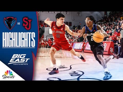 DePaul vs. No. 22 St. John's | COLLEGE BASKETBALL HIGHLIGHTS | 12/16/25 | NBC Sports
