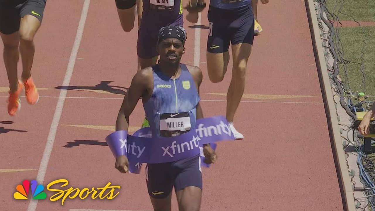 Brandon Miller slingshots around final turn for emphatic men's 800m win | NBC Sports