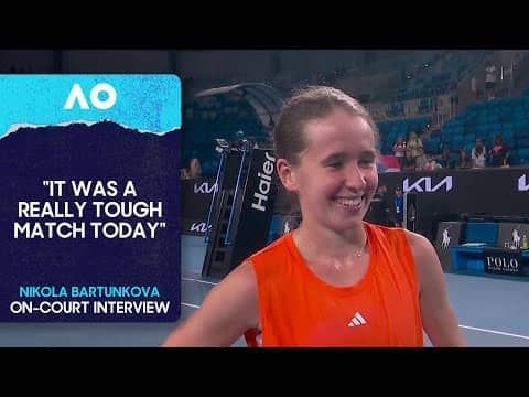 Nikola Bartunkova On-Court Interview | Australian Open 2026 First Round