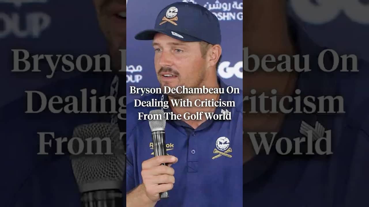 Bryson DeChambeau gave his thoughts on being in the public eye and the criticism that comes with it.