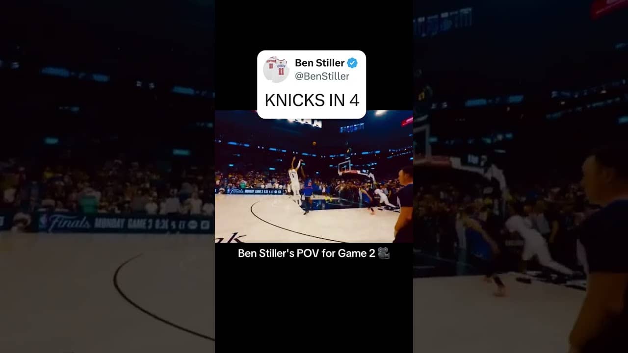 Ben Stiller is all in on this Knicks championship run 😎 (via @BenStiller/X)