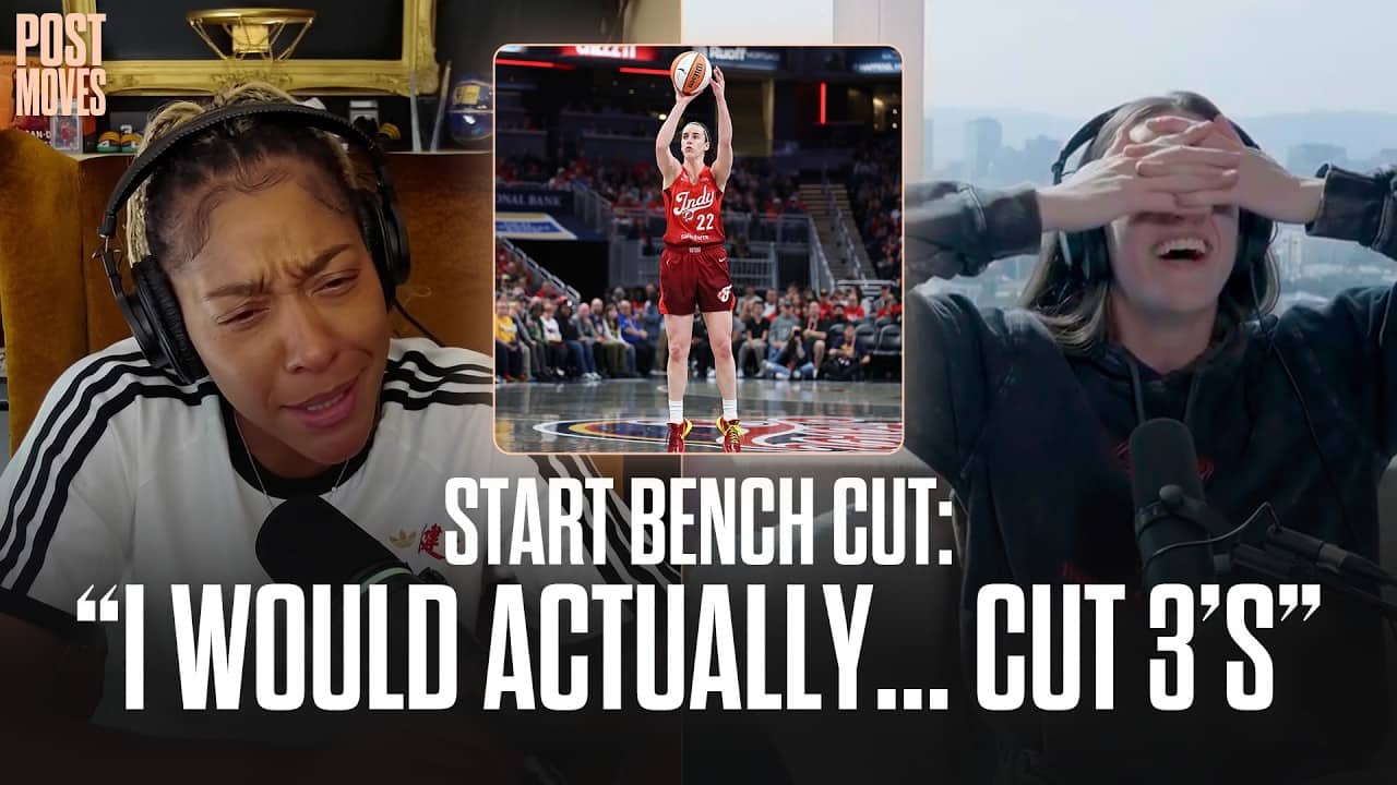 Caitlin Clark Cuts 3s Over Free Throws in Start, Bench, Cut 👀 | Post Moves