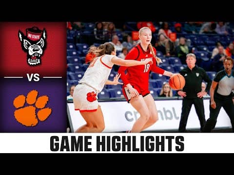NC State vs. Clemson Game Highlights | 2025-26 ACC Women's Basketball