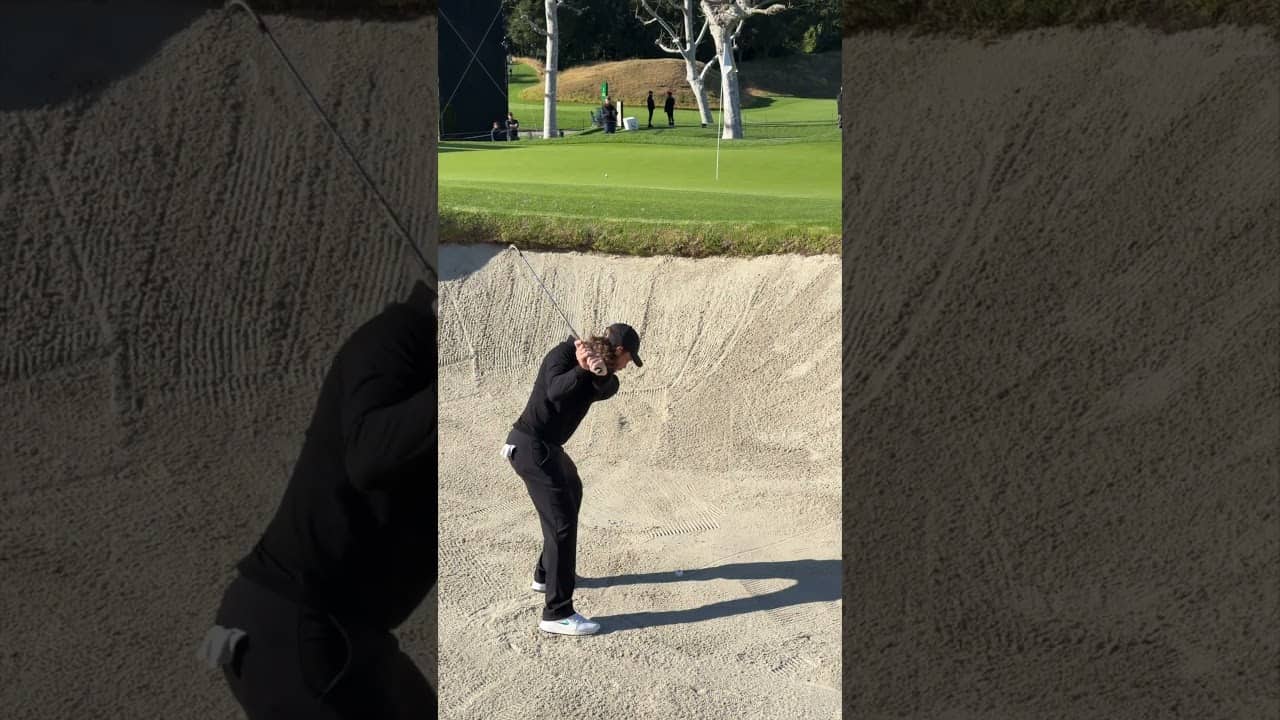 We know we’re in LA, but no movie magic here! Tommy Fleetwood is just that good around the greens.