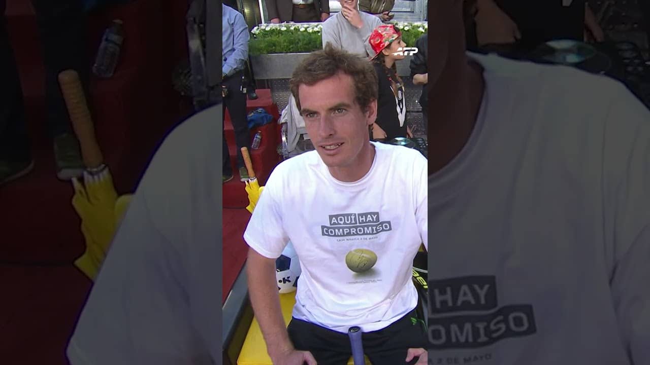 Rafa Nadal films Andy Murray courtside 😂