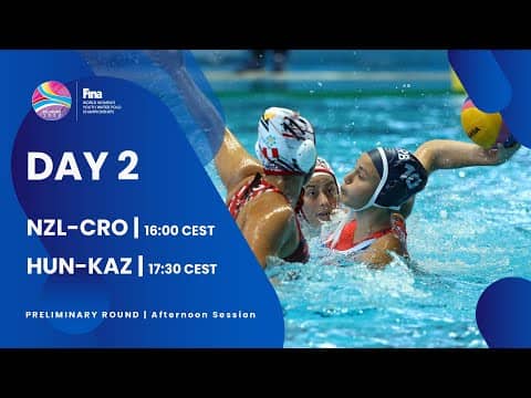 Day 2 PRELIMINARY ROUND | Afternoon Session | FINA World Women's Youth Water Polo Championships 2022