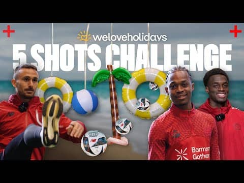 5 players. 5 shots. 1 goal: Hit the target! | The #FiveShotsChallenge powered by weloveholidays