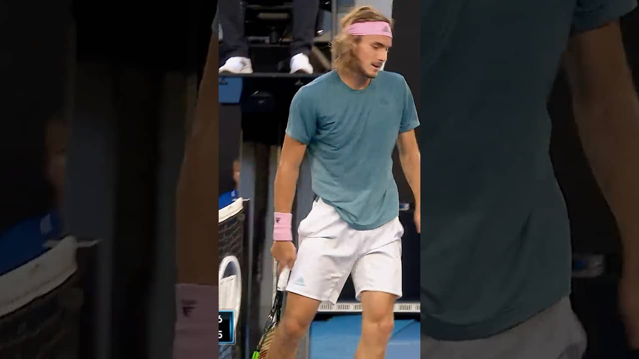 Imagine winning the point after FALLING OVER! 😱