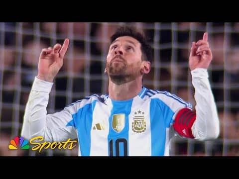 Lionel Messi opens up scoring in 38th minute for Argentina v. Venezuela in Buenos Aires | NBC Sports