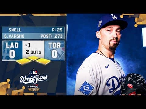 Blake Snell gets out of a bases-loaded jam in the 1st inning of the World Series vs. the Blue Jays 😱