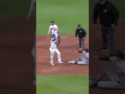Clean double play 👏 #mlb #nymets #baseball