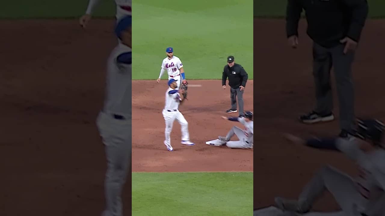 Clean double play 👏 #mlb #nymets #baseball