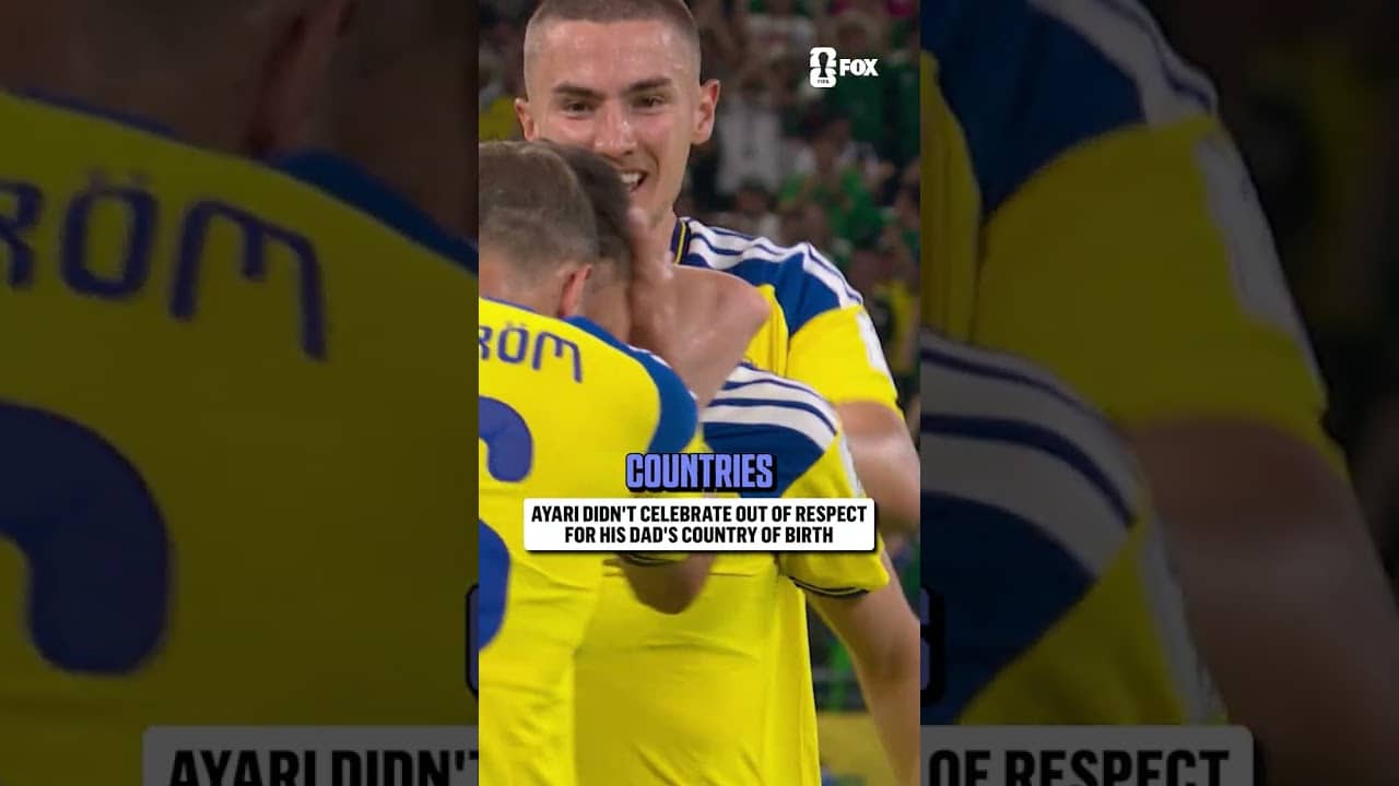 Born to a Tunisian father, Yasin Ayari chose not to celebrate his goal for Sweden against Tunisia