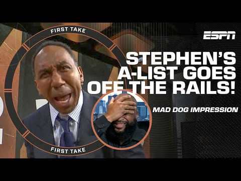Stephen A. IMPERSONATES Mad Dog for this edition of Stephen's A-List! 🤣 | First Take