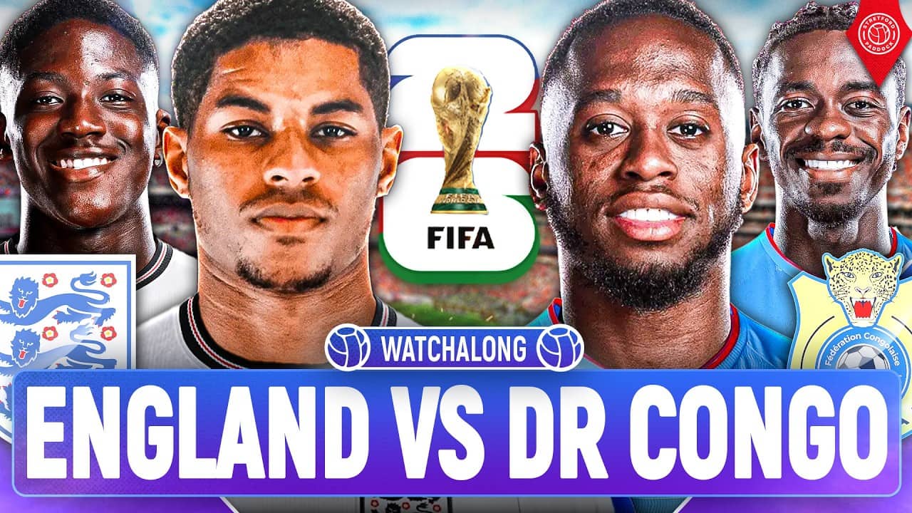 England 2-1 Democratic Republic of Congo | LIVE World Cup 2026 WatchAlong