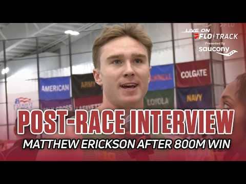 Matthew Erickson 1:46.88 800m Post-Race Interview | BU Valentine