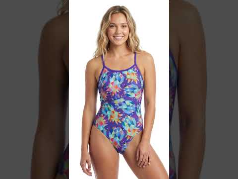 Sporti Aloha Mosaic Thin Strap One Piece Swimsuit (22-44) | SwimOutlet.com