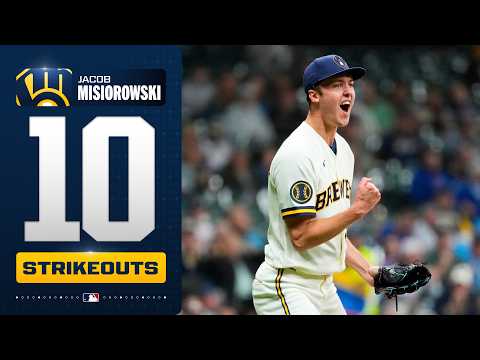 Jacob Misiorowski pitches another GEM for the Brewers! 💎 (7 IP, 10 Ks, 0 ER) | MLB Highlights