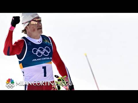 Johannes Hoesflot Klaebo 'PLANTS HIS FLAG' to win skiathlon gold | Winter Olympics 2026 | NBC Sports