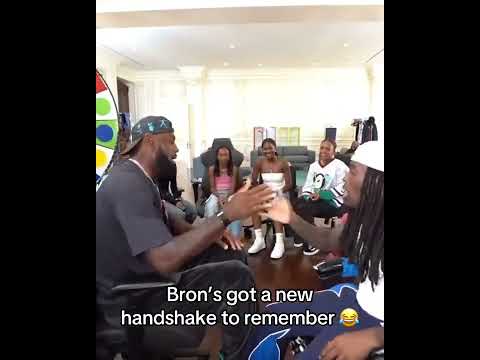 LeBron's handshake with Kai Cenat 🤝 (via @KaiCenat)