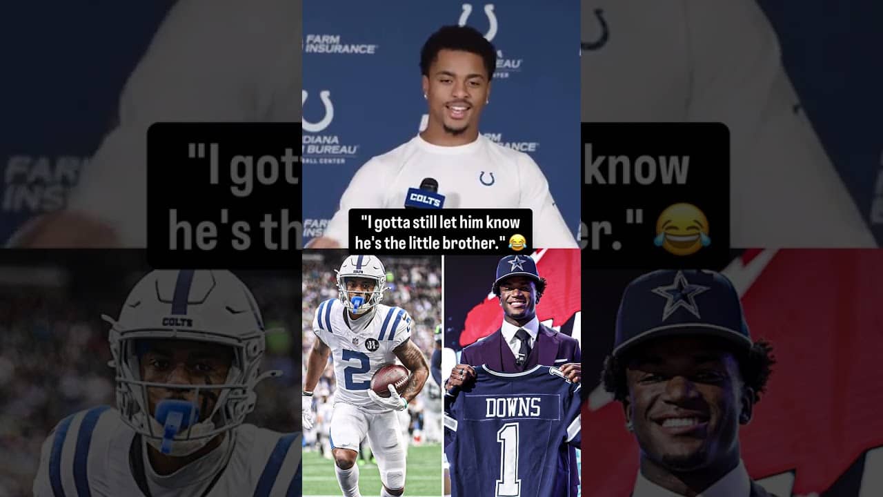 Josh Downs on playing his little brother Caleb and the Cowboys this year 😭