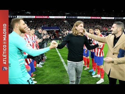 Así fue el homenaje a Filipe Luis en el Riyadh Air Metropolitano