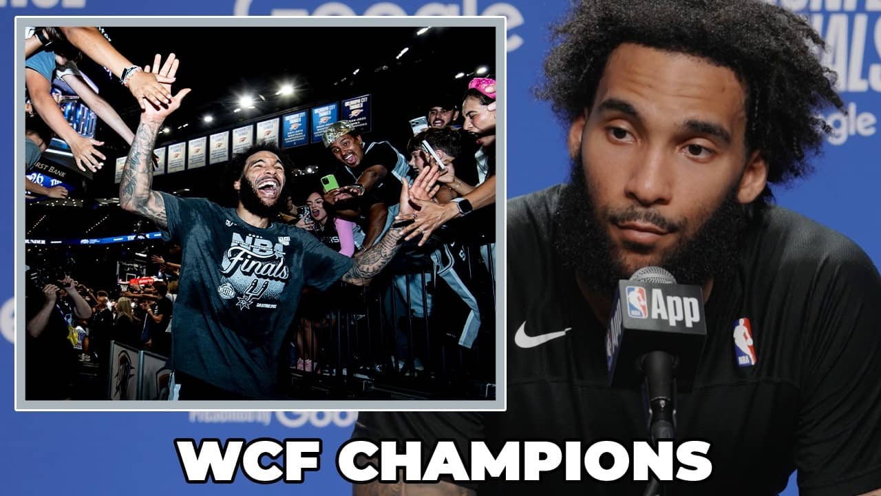 Julian Champagnie on Spurs Winning the Western Conference Finals