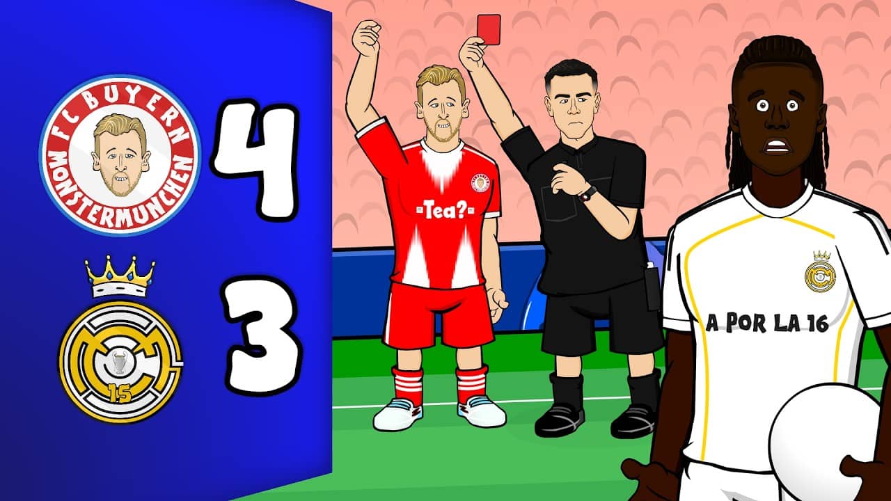 CLASSIC🔥 Bayern Munich 4-3 Real Madrid (Champions League Highlights Camavinga red card!)