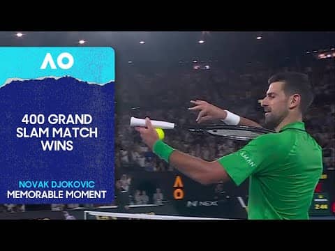 Match Point | Novak Djokovic Wins 400th Grand Slam Match | Australian Open 2026