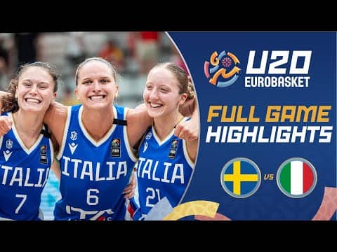 Sweden 🇸🇪 vs Italy 🇮🇹 | 3rd Place Game | Highlights | FIBA U20 Women's EuroBasket 2025