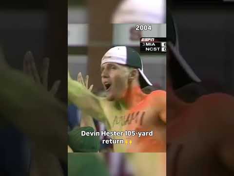 Devin Hester is an absolute icon 🤩 #miamihurricanesfootball #accfootball #collegefootball #cfb