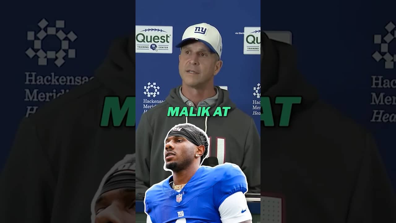 John Harbaugh revealed it is not a simple knee injury for Malik Nabers #nfl #giants