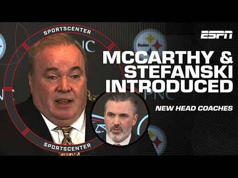 Mike McCarthy introduced by the Steelers & Kevin Stefanski introduced by the Falcons | SportsCenter