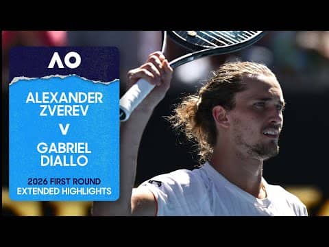 Alexander Zverev v Gabriel Diallo Extended Highlights | Australian Open 2026 First Round