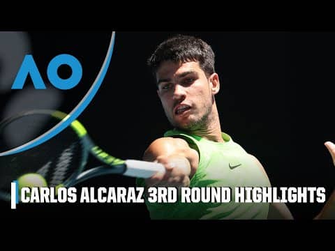 No. 1 Carlos Alcaraz vs. Corentin Moutet | Round 3 Highlights | 2026 Australian Open