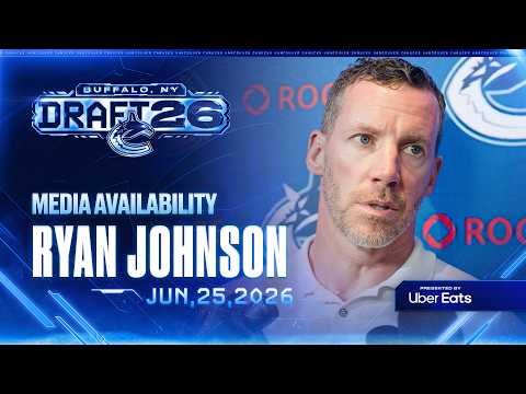 General Manager Ryan Johnson speaks to media ahead of the NHL Draft (June 25 2026)