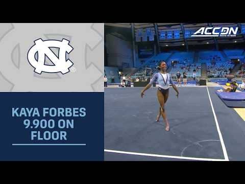 North Carolina Senior Kaya Forbes' 9.990 On Floor Ties For Top Spot