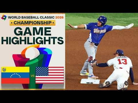 Venezuela vs. United States 2026 World Baseball Classic | Game Highlights