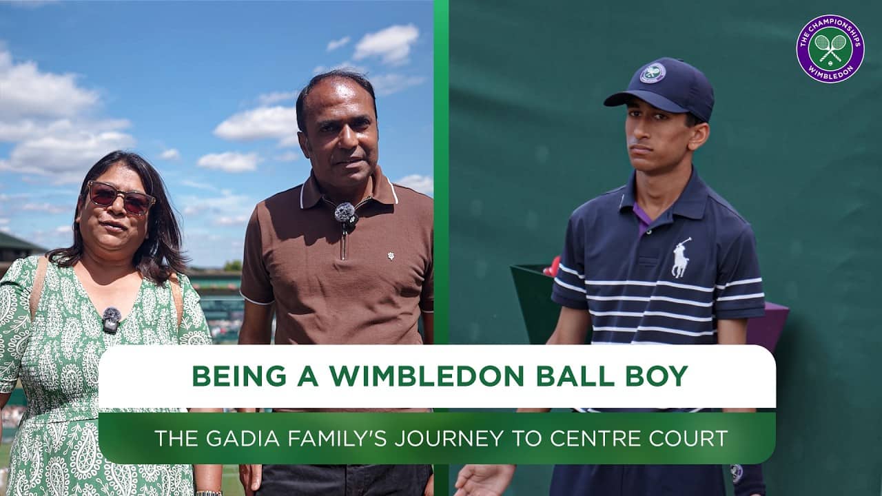 The Gadias share their son's journey of becoming a Wimbledon ball boy